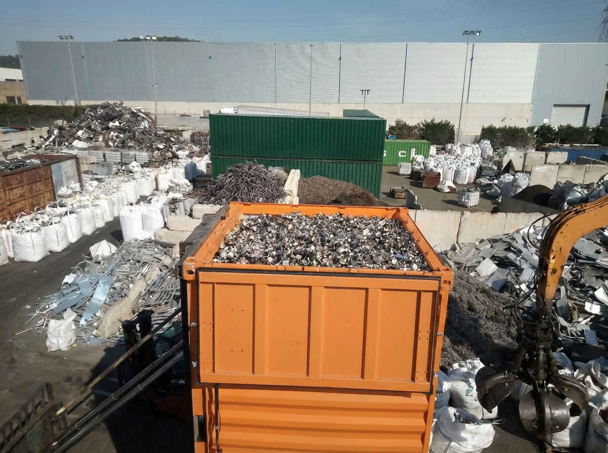 Sign-manufacturer recovery program material staged for collection and processing